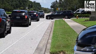 Hulk Hogan's hearse leaves the Indian Rocks Church