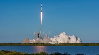 A SpaceX Falcon 9 rocket launches 29 Starlink satellites from Florida's Cape Canaveral Space Force Station on Jan. 9, 2026.