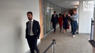 Former White House press secretary Karine Jean-Pierre enters for her deposition with House investigators