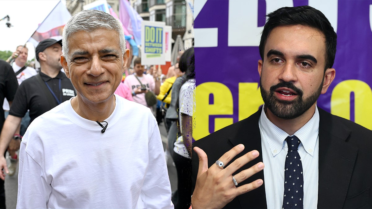 London Mayor Sadiq Khan, left, and NYC mayoral nominee Zohran Mamdani, right