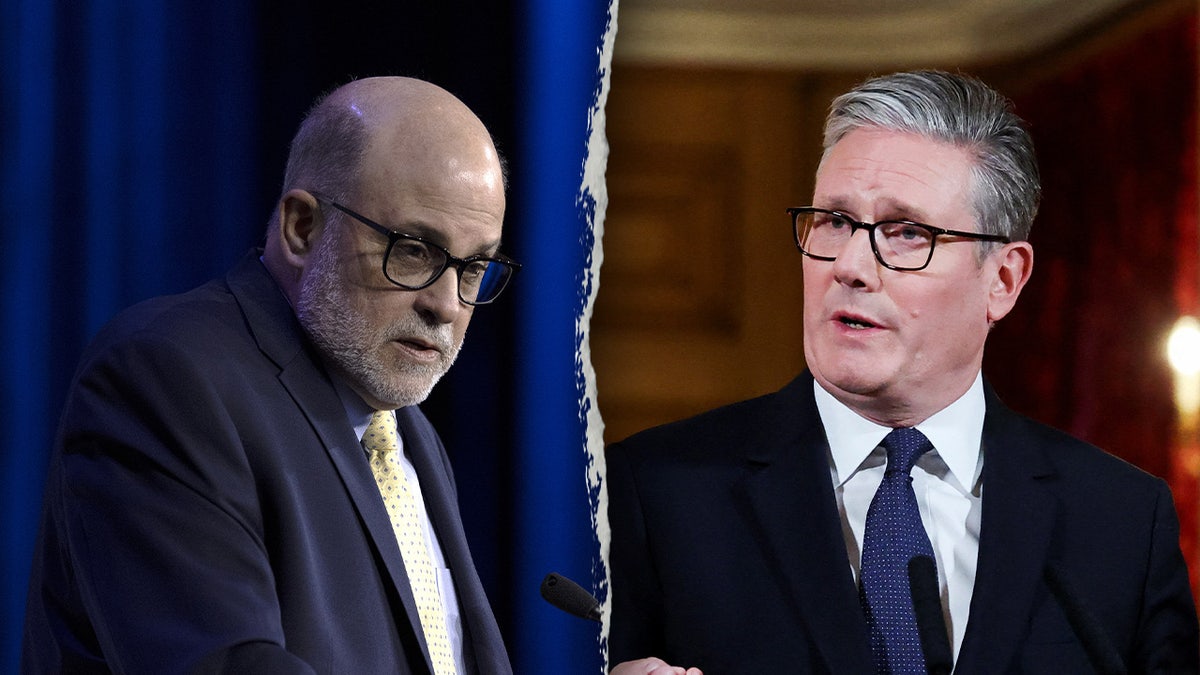 Mark Levin and Kier Starmer split image