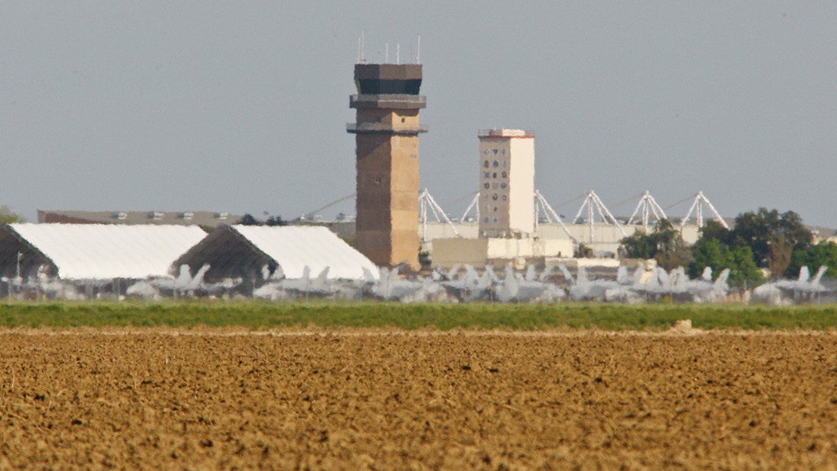 Far away view of Naval Air Station Lemoore in California