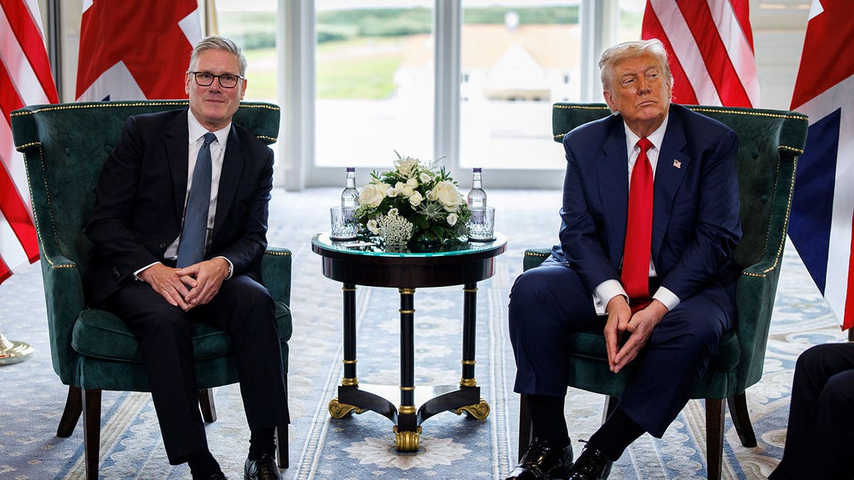 Trump sits with Starmer in Scotland.