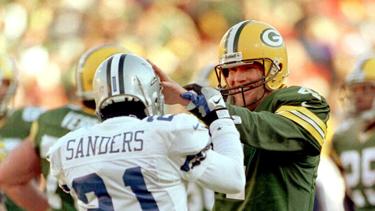 Brett Favre and Deion Sanders