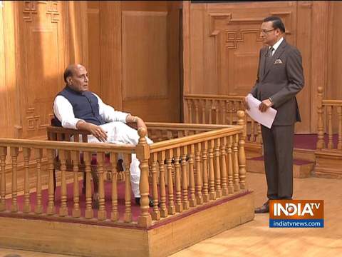 Rajnath Singh in Aap Ki Adalat: Wrote 'Om' on Rafale in France as it's symbol of Indian culture